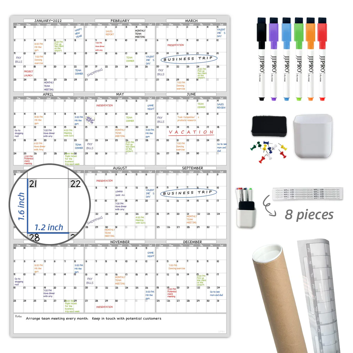 JJPRO Whiteboard Calendar